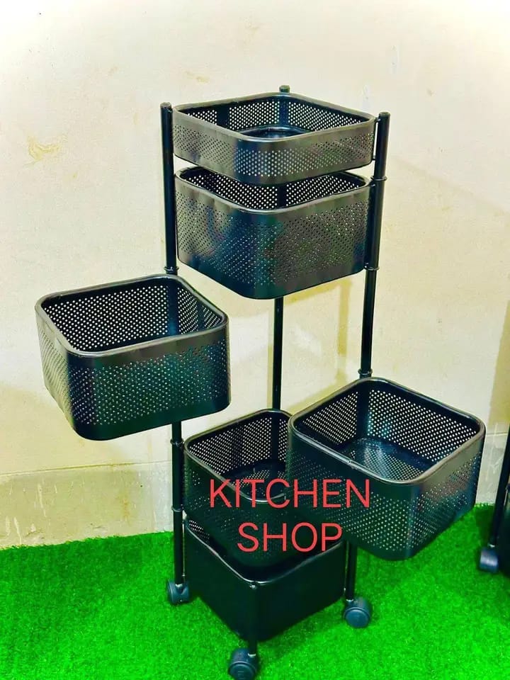 5 Leyar Square vegetable rack with still wheel